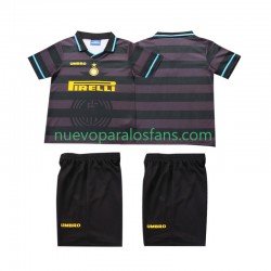 Camiseta de Fútbol Inter Milan 1997 Retro Niño Tercera 1998 Manga Corta
