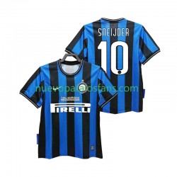Camiseta de Fútbol Inter Milan SNEIJDER 10 2009 Retro Hombre Casa 2010 Manga Corta
