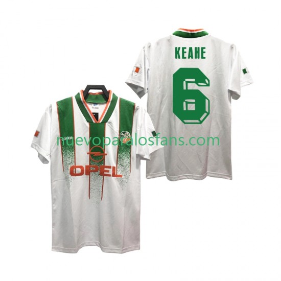 Camiseta de Fútbol Irlanda KEAHE 6 Retro Hombre Exterior 1994 Manga Corta