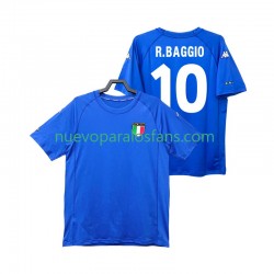 Camiseta de Fútbol Italia Roberto Baggio 10 2000 Retro Hombre Casa Manga Corta