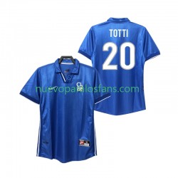 Camiseta de Fútbol Italia Totti 20 Retro Hombre Casa 1998 Manga Corta