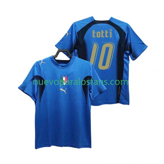 Camiseta de Fútbol Italia Totti 20 Retro Hombre Casa 2006 Manga Corta
