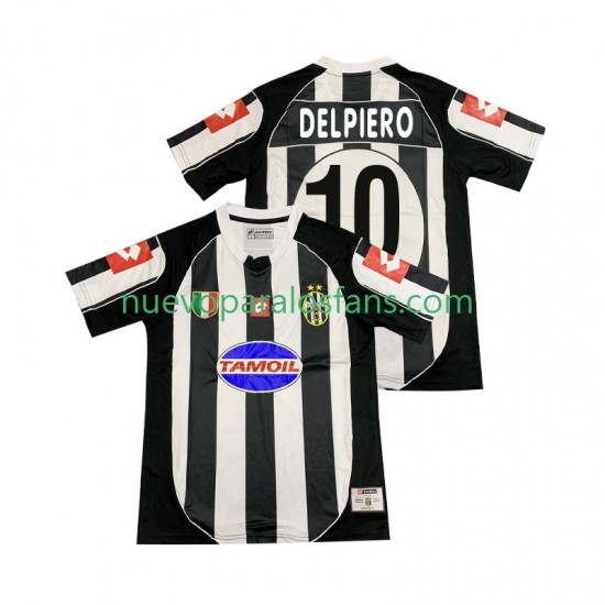 Camiseta de Fútbol Juventus DEL PIERO 10 2003 Retro Hombre Casa 2002 Manga Corta