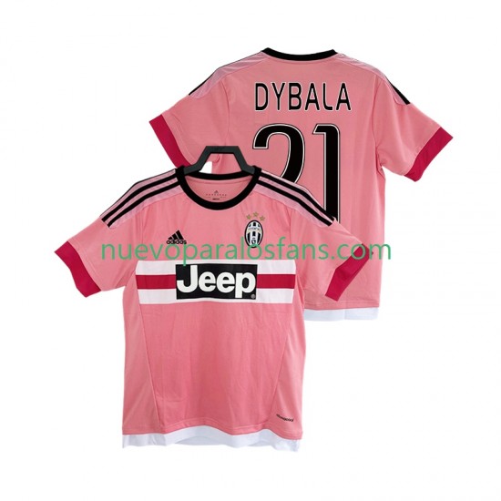 Camiseta de Fútbol Juventus DYBALA 21 2016 2017 Retro Hombre Exterior Manga Corta