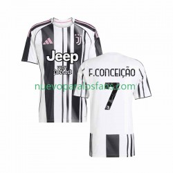 Camiseta de Fútbol Juventus Francisco Conceicao 7 Hombre Casa 2025-2026 Manga Corta