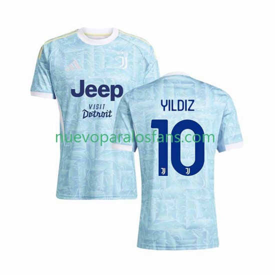 Camiseta de Fútbol Juventus Kenan Yildiz 10 Hombre Exterior 2025-2026 Manga Corta