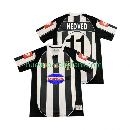 Camiseta de Fútbol Juventus NEDVED 11 2003 Retro Hombre Casa 2002 Manga Corta