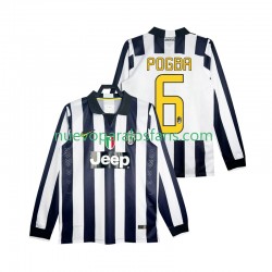 Camiseta de Fútbol Juventus Pogba 6 2014 2015 Retro Hombre Casa Manga Larga