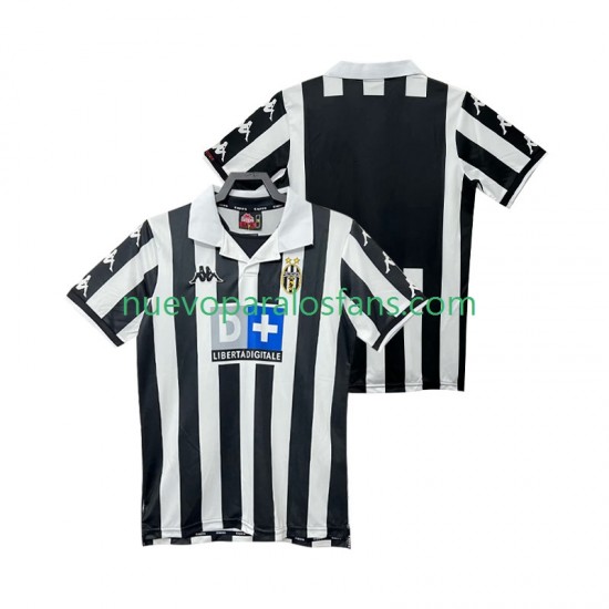 Camiseta de Fútbol Juventus 2000 Retro Hombre Casa 1999 Manga Corta