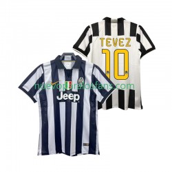Camiseta de Fútbol Juventus TEVEZ 10 2014 2015 Retro Hombre Casa Manga Corta