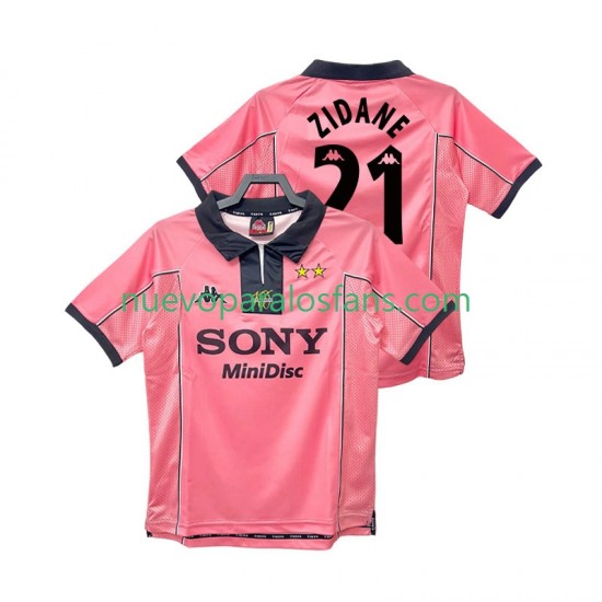 Camiseta de Fútbol Juventus ZIDANE 21 1997 Retro Hombre Exterior 1998 Manga Corta