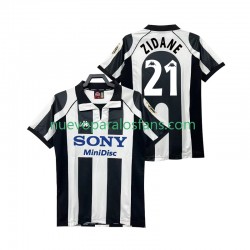 Camiseta de Fútbol Juventus ZIDANE 21 1997 Retro Hombre Casa 1998 Manga Corta