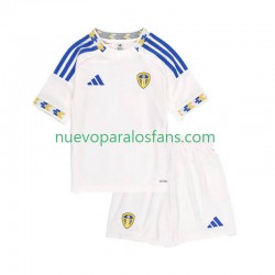 Camiseta de Fútbol Leeds United Niño Casa 2025-2026 Manga Corta
