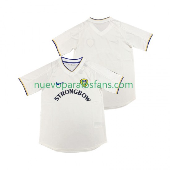 Camiseta de Fútbol Leeds United 2000 2001 Retro Hombre Casa Manga Corta