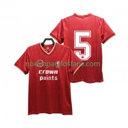 Camiseta de Fútbol Liverpool 5 1985 1986 Retro Hombre Casa Manga Corta