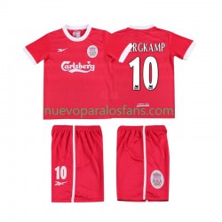 Camiseta de Fútbol Liverpool BERGKAMP 10 LWP 1997 Retro Niño Casa 1998 Manga Corta