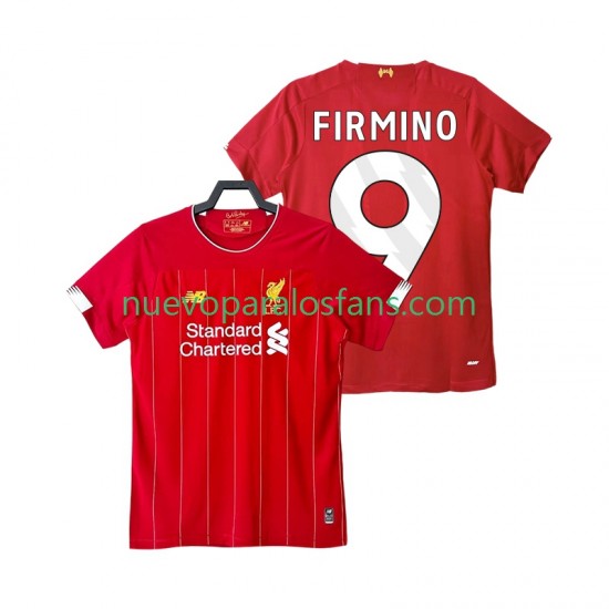 Camiseta de Fútbol Liverpool FIRMINO 9 2019 2020 Retro Hombre Casa Manga Corta