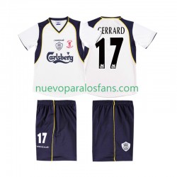 Camiseta de Fútbol Liverpool GERRARD 17 LWP 2001 Retro Hombre Exterior 2002 Manga Corta