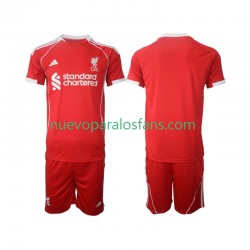 Camiseta de Fútbol Liverpool Niño Casa 2025-2026 Manga Corta