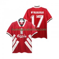 Camiseta de Fútbol Liverpool MCMANAMAN 17 1993 1995 Retro Hombre Casa Manga Corta