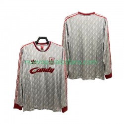 Camiseta de Fútbol Liverpool 1989 1991 Retro Hombre Exterior Manga Larga