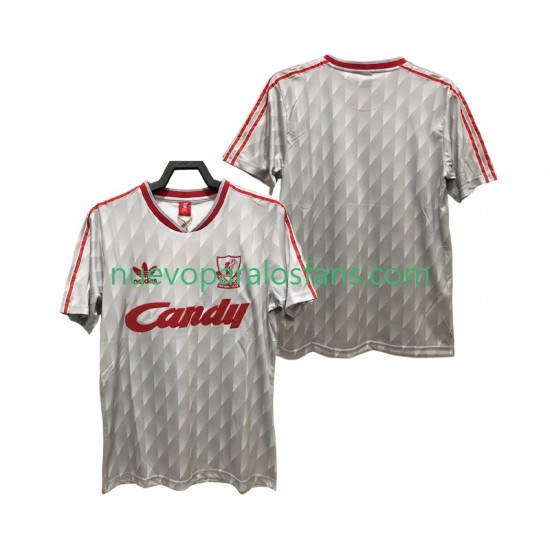 Camiseta de Fútbol Liverpool 1989 1991 Retro Hombre Exterior Manga Corta