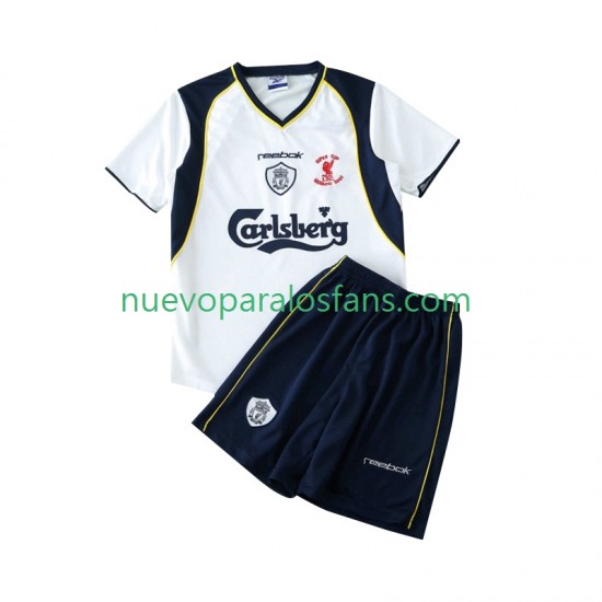 Camiseta de Fútbol Liverpool LWP 2001 Retro Niño Exterior 2002 Manga Corta