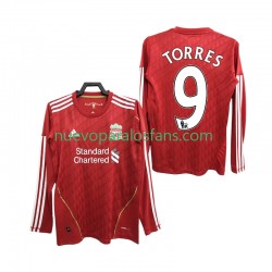 Camiseta de Fútbol Liverpool Torres 9 2012 Retro Hombre Casa 2010 Manga Larga