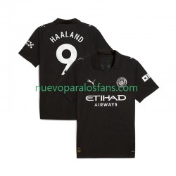 Camiseta de Fútbol Manchester City Erling Haaland 9 Hombre Exterior 2025-2026 Manga Corta