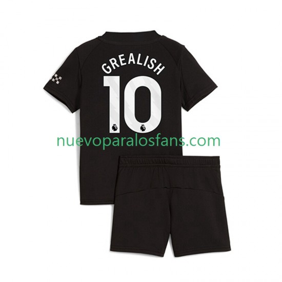 Camiseta de Fútbol Manchester City Jack Grealish 10 Niño Exterior 2025-2026 Manga Corta