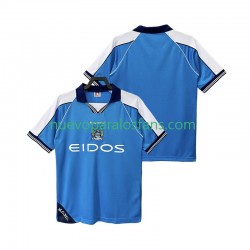 Camiseta de Fútbol Manchester City 2001 Retro Hombre Casa 1999 Manga Corta