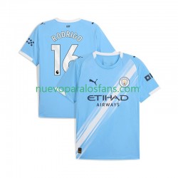 Camiseta de Fútbol Manchester City Rodrigo Hernandez 16 Hombre Casa 2025-2026 Manga Corta