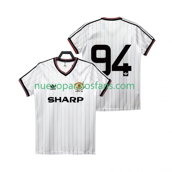 Camiseta de Fútbol Manchester United 94 1983 1984 Retro Hombre Exterior Manga Corta