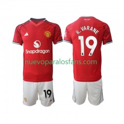 Camiseta de Fútbol Manchester United Bryan Mbeumo 19 Niño Casa 2025-2026 Manga Corta