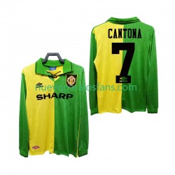 Camiseta de Fútbol Manchester United CANTONA 7 1992 Retro Hombre Exterior 1994 Manga Larga