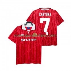 Camiseta de Fútbol Manchester United CANTONA 7 1992 Retro Hombre Casa 1994 Manga Corta