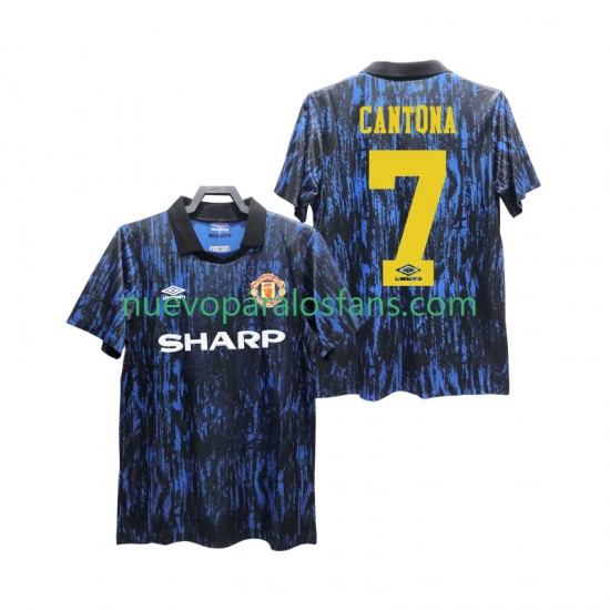 Camiseta de Fútbol Manchester United CANTONA 7 1993 Retro Hombre Casa Manga Corta