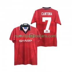 Camiseta de Fútbol Manchester United CANTONA 7 1996 Retro Hombre Casa 1994 Manga Corta