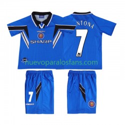 Camiseta de Fútbol Manchester United CONTONA 7 1996 Retro Niño Tercera 1998 Manga Corta