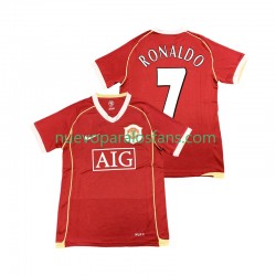 Camiseta de Fútbol Manchester United Cristiano Ronaldo 7 2007 Retro Hombre Casa 2006 Manga Corta