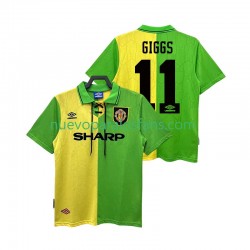 Camiseta de Fútbol Manchester United GIGGS 11 1992 Retro Hombre Exterior 1994 Manga Corta