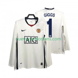 Camiseta de Fútbol Manchester United GIGGS 11 Premier League 2009 Retro Hombre Exterior 2008 Manga Larga