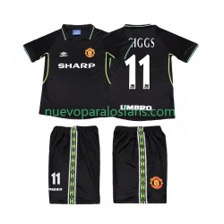 Camiseta de Fútbol Manchester United GIGGS 11 Retro Niño Tercera 1998 1999 Manga Corta