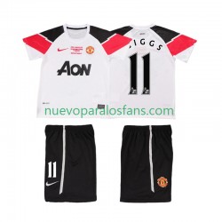 Camiseta de Fútbol Manchester United GIGGS 11 Champions League 2012 Retro Niño Tercera 2011 Manga Corta