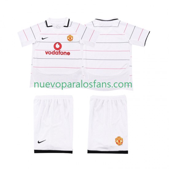 Camiseta de Fútbol Manchester United 2003 Retro Niño Tercera 2006 Manga Corta