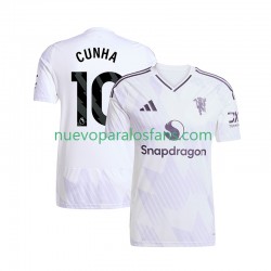 Camiseta de Fútbol Manchester United Matheus Cunha 10 Hombre Exterior 2025-2026 Manga Corta