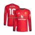 Camiseta de Fútbol Manchester United Matheus Cunha 10 Hombre Casa 2025-2026 Manga Larga