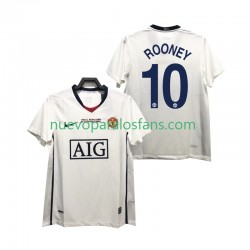 Camiseta de Fútbol Manchester United ROONEY 10 Champions League 2009 Retro Hombre Exterior 2008 Manga Corta