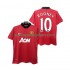 Camiseta de Fútbol Manchester United ROONEY 10 2013 2014 Retro Hombre Casa Manga Corta