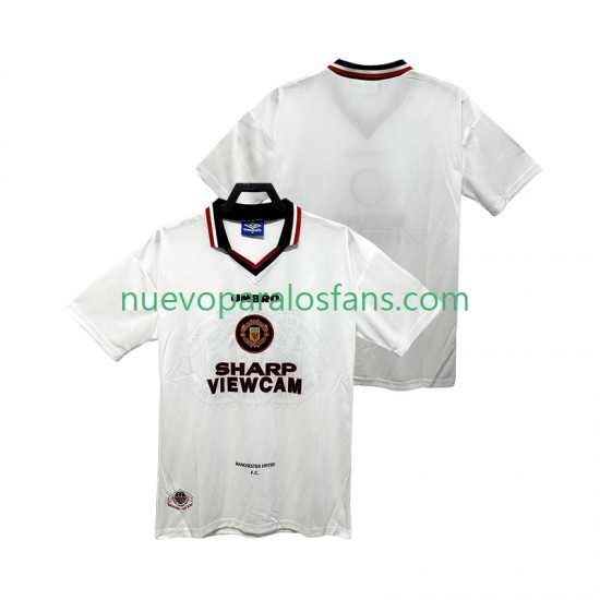 Camiseta de Fútbol Manchester United 1996 1997 Retro Hombre Exterior Manga Corta